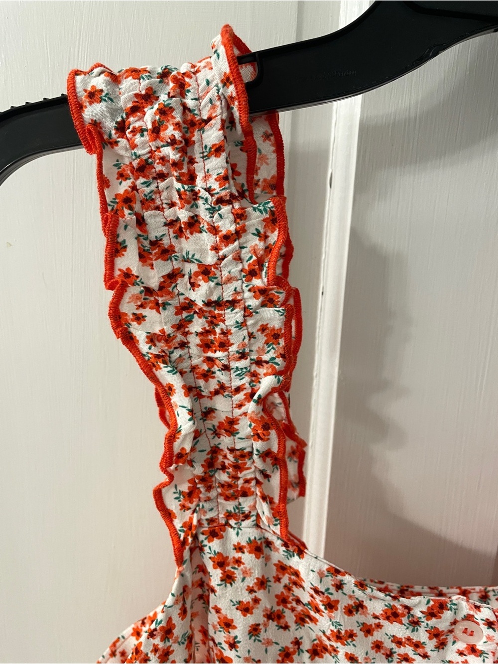 Topshop Red Floral Ruffle Tank - Picture 6 of 8